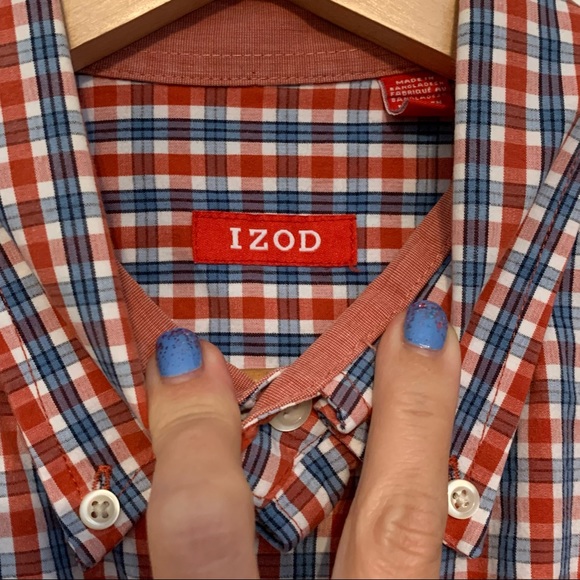 BUNDLE of 3 IZOD Button Down Collared Shirts Size M great Condition - Picture 4 of 14